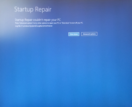 startup repair menu