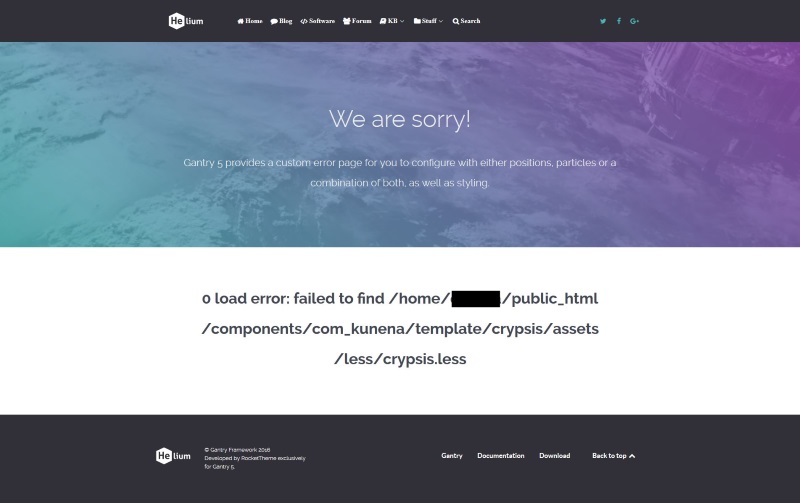 load error failed to find