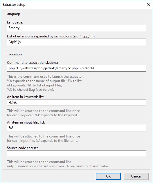 Poedit Smarty Extractor setup